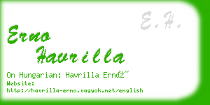 erno havrilla business card